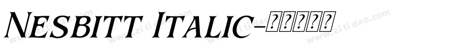 Nesbitt Italic字体转换